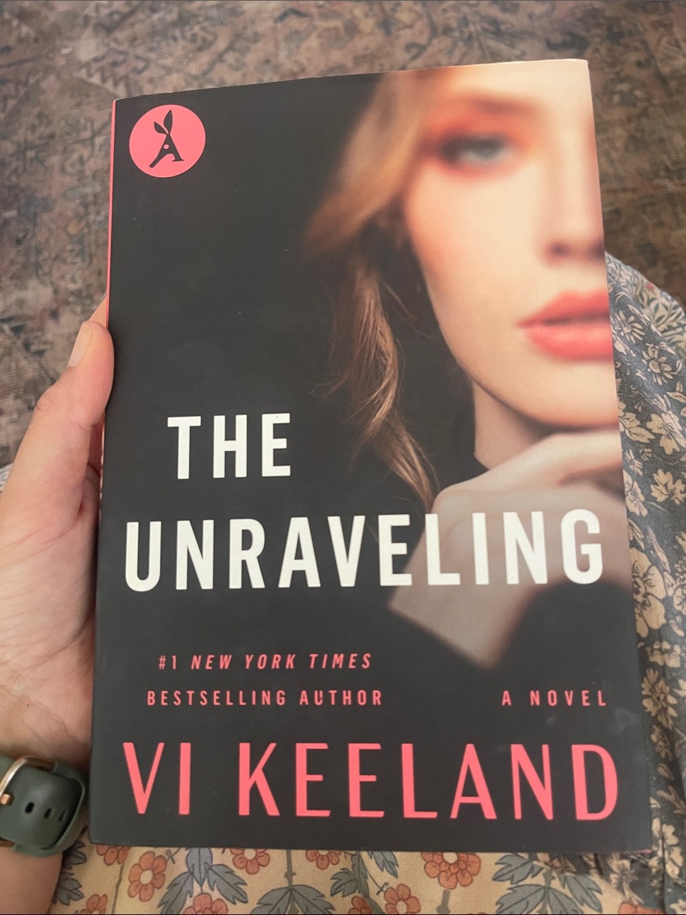 The Unraveling by Vi Keeland - Black & Coral Paperback Novel